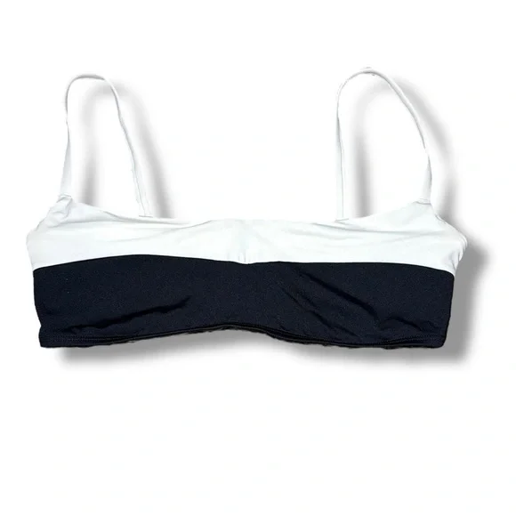 L Space L60010 Candy Bikini Top Black/Cream Women’s Size Large (D) - Picture 2 of 6